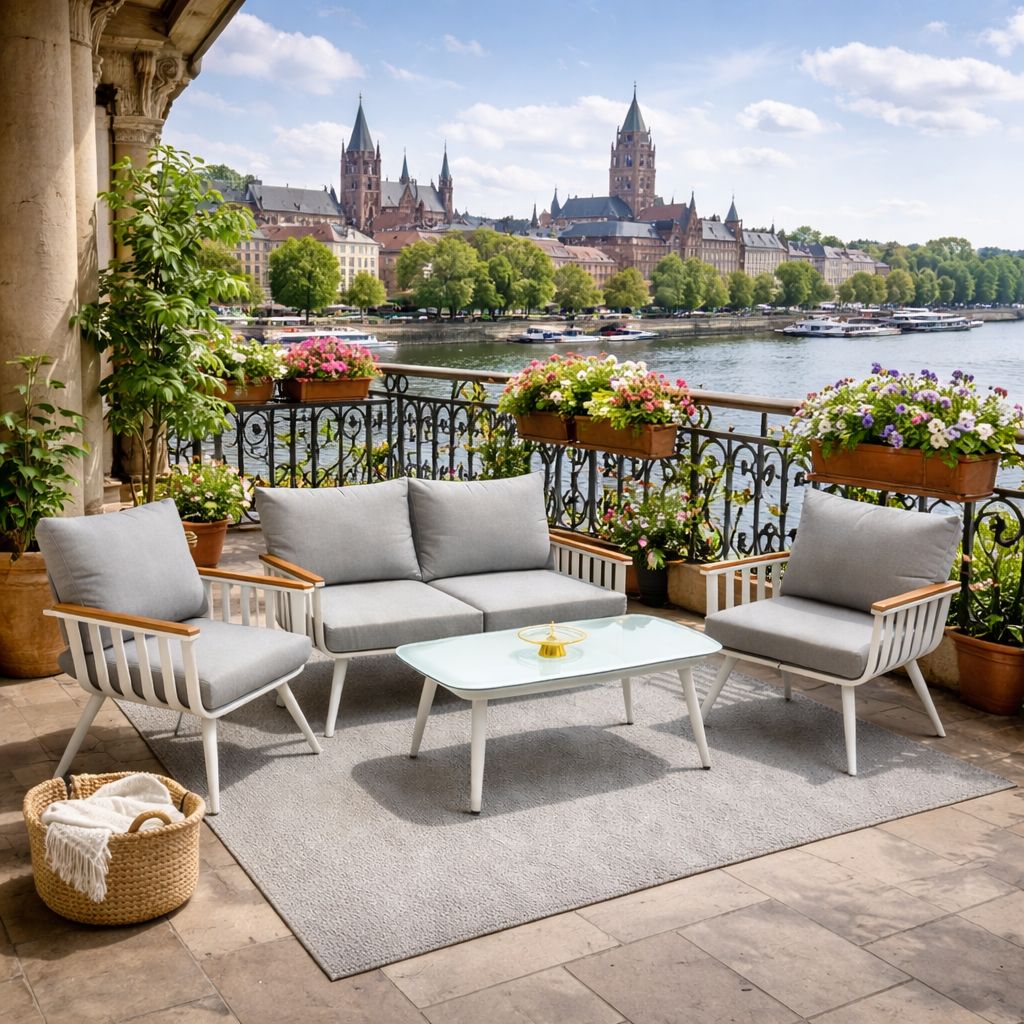 פינת ישיבה אוסטריה לבן